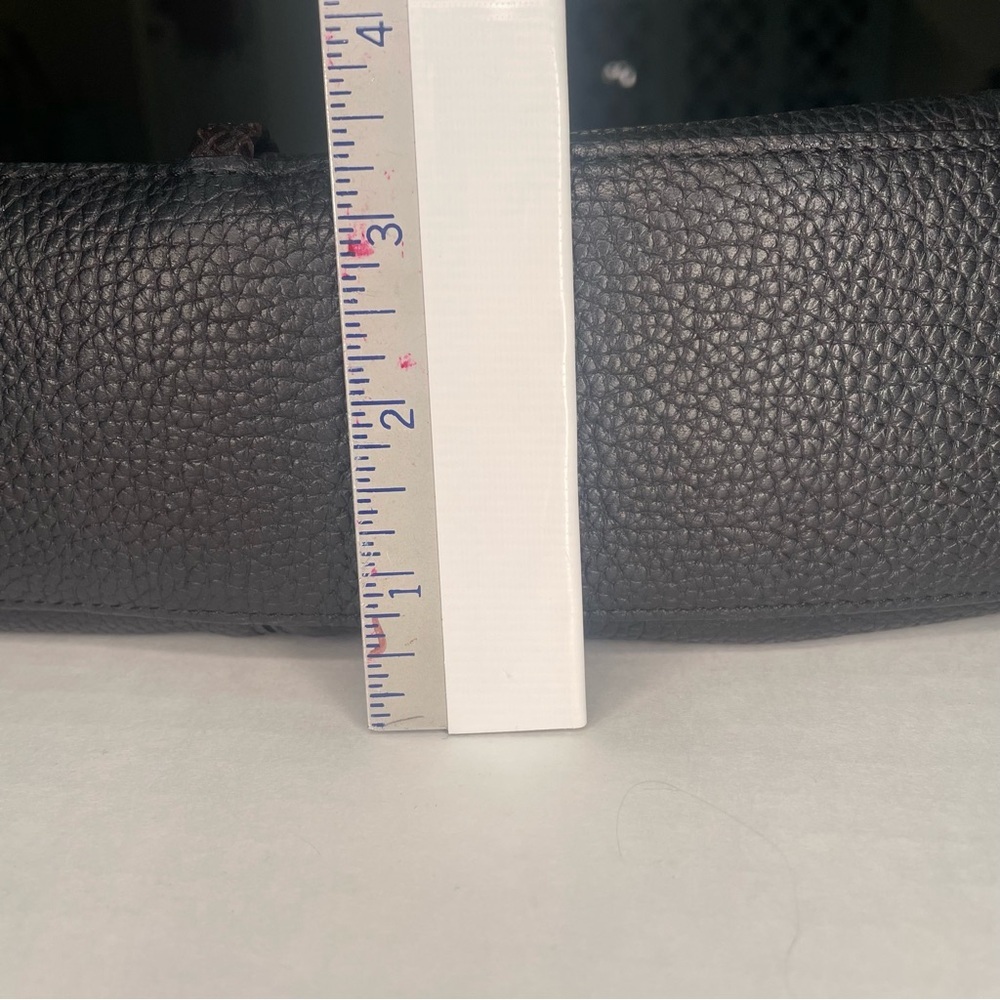 Brighton Brown/Black Hobo Leather Shoulder Bag Silver Heart Charm  Purse - Picture 11 of 15